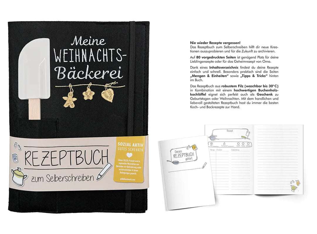 Gildehandwerk Buch Rezeptbuch Meine Filzumschlag