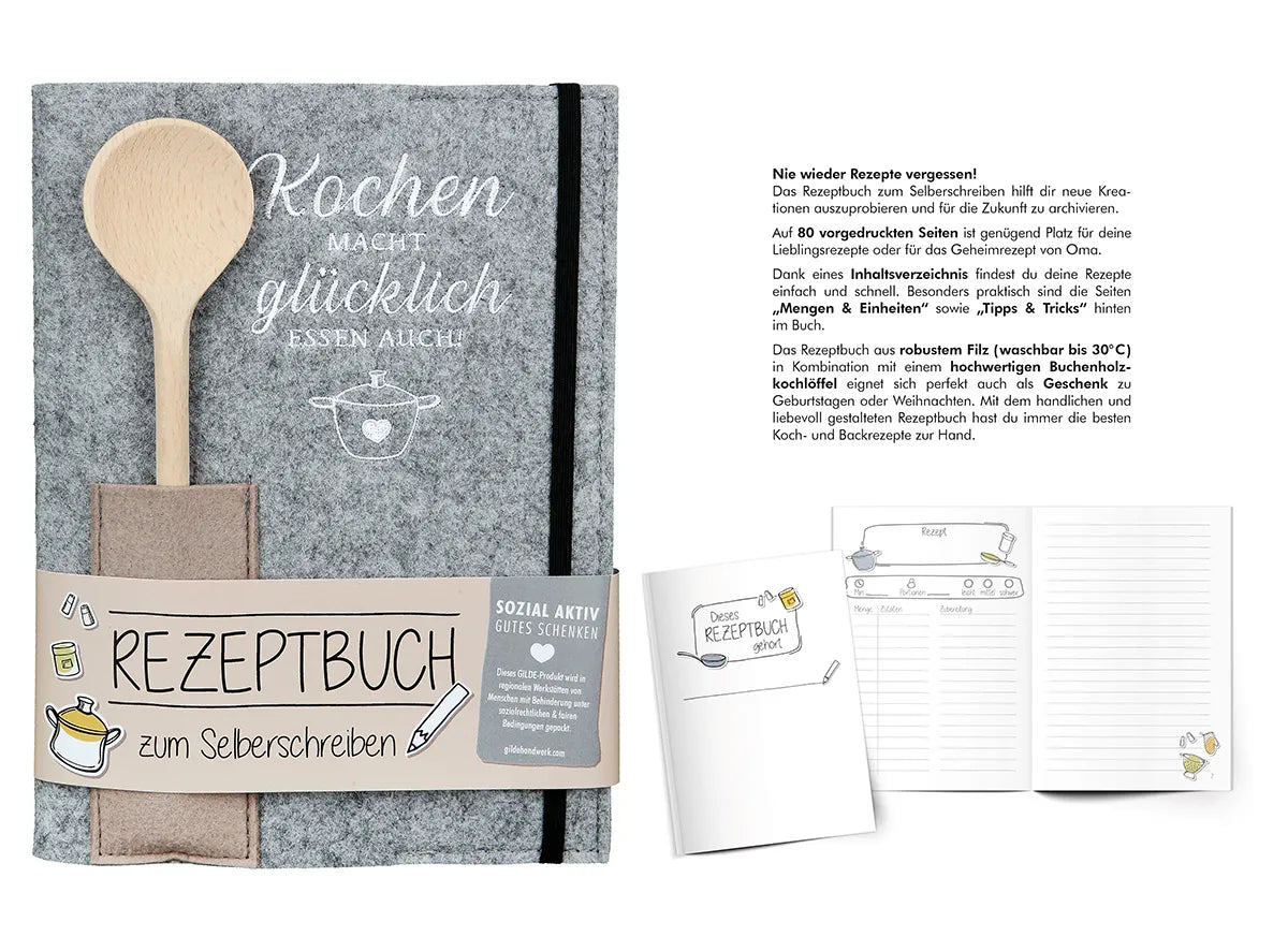 Gildehandwerk Buch Rezeptbuch Selberschreiben 22 cm