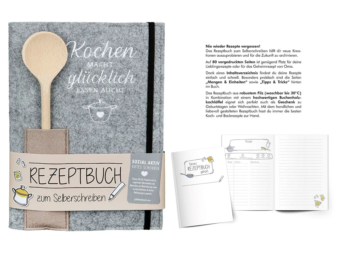 Gildehandwerk Buch Rezeptbuch Selberschreiben 22 cm
