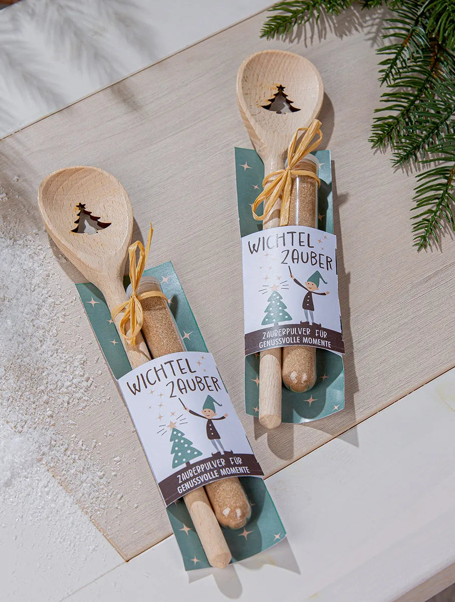 Gildehandwerk Kochlöffel Holz Tannenbaum Ausstanzung