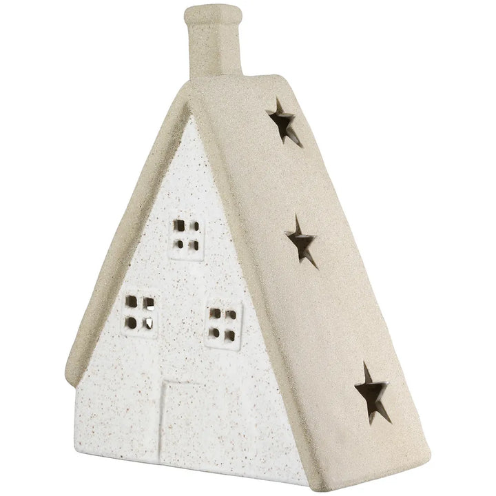 Gildehandwerk LED Dekohaus Maple Porzellan Beige