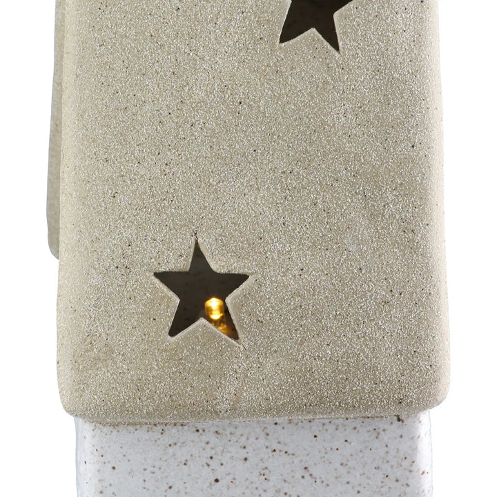 Gildehandwerk LED Dekohaus Maple Porzellan Beige