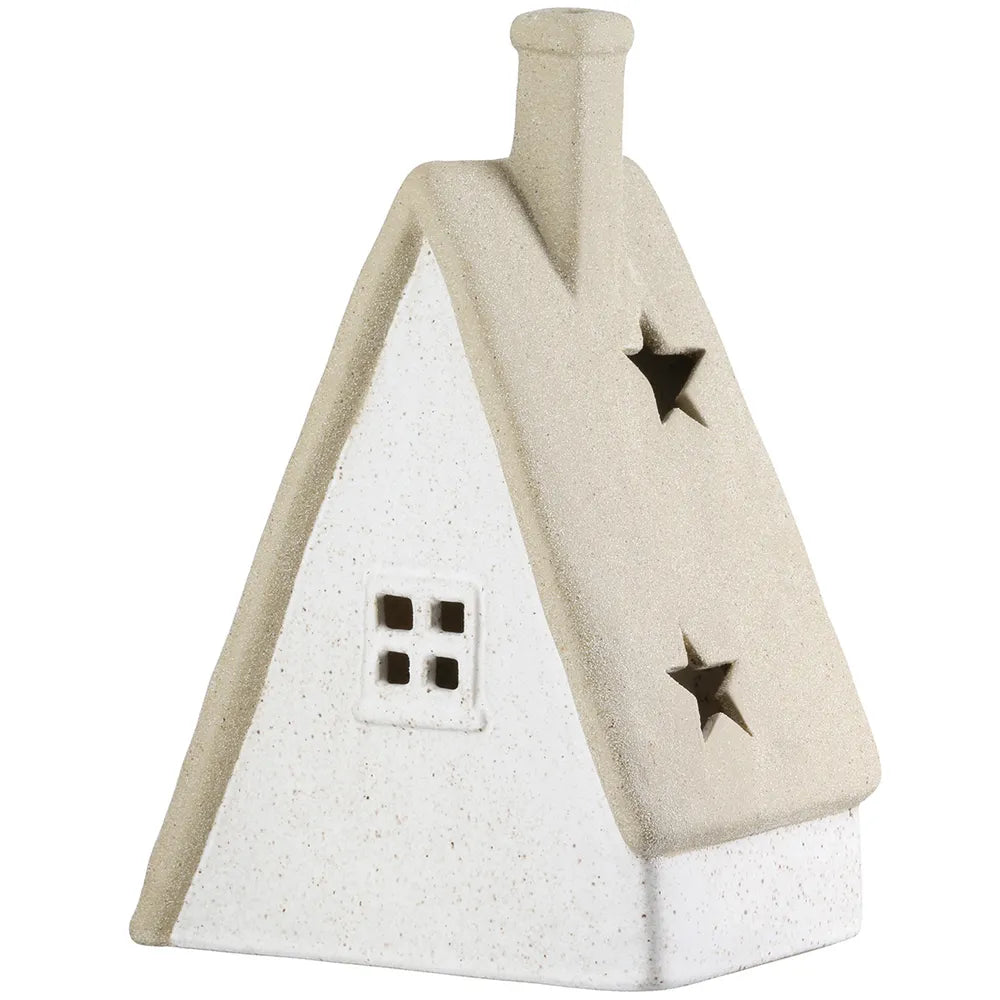 Gildehandwerk LED Dekohaus Maple Porzellan Beige