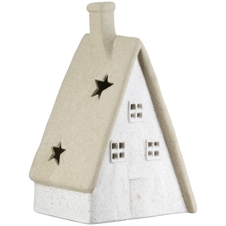 Gildehandwerk LED Dekohaus Maple Porzellan Beige