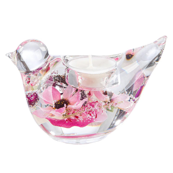 Gildehandwerk Teelichthalter Dreamlight Glas Vogel