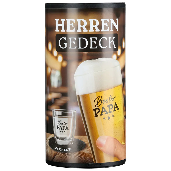 Gildehandwerk Trinkglas Herrengedeck Set Bester Papa