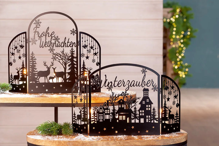 Gildehandwerk Weihnachtsaufsteller Metall Frohe