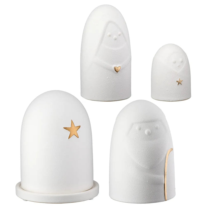 Gildehandwerk Weihnachtsdeko Keramik Krippenset Holy