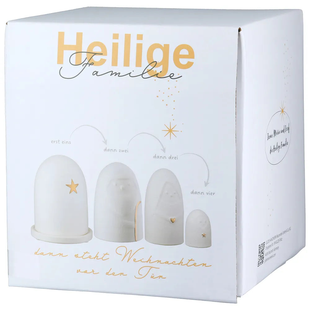 Gildehandwerk Weihnachtsdeko Keramik Krippenset Holy