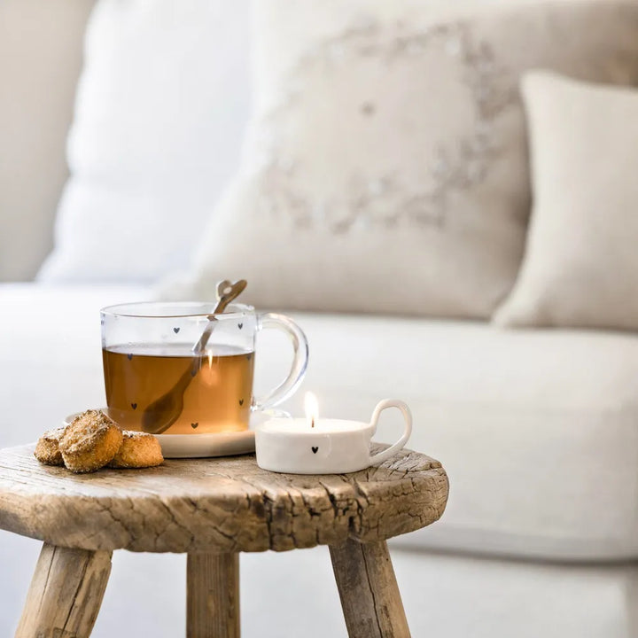 Bastion Collections - Glastasse mit Herz-Muster