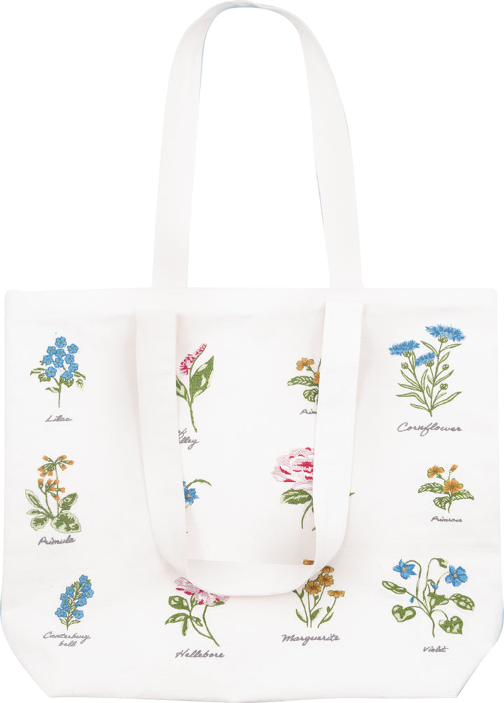 GreenGate - Agnes Tragetasche white mit Stickerei