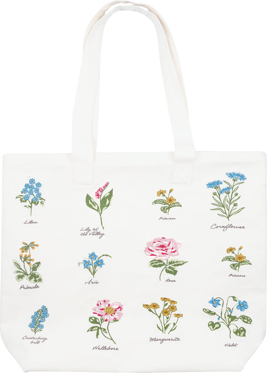 GreenGate - Agnes Tragetasche white mit Stickerei