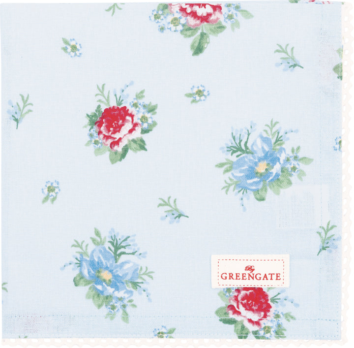 GreenGate - Alivia Stoffserviette mit Spitze pale blue