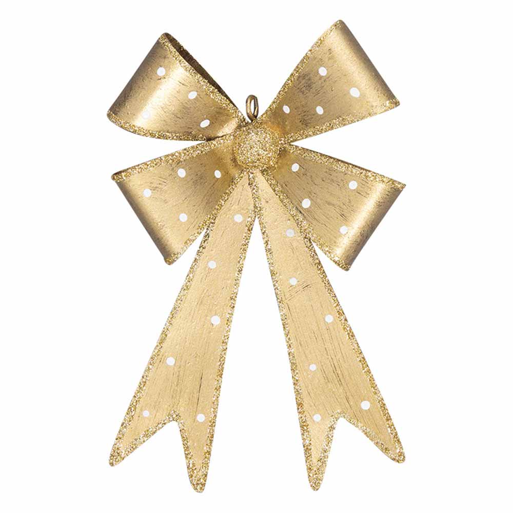 Eine GreenGate - Schleife Metall mit zwei Schleifenenden mit spitzen Enden.