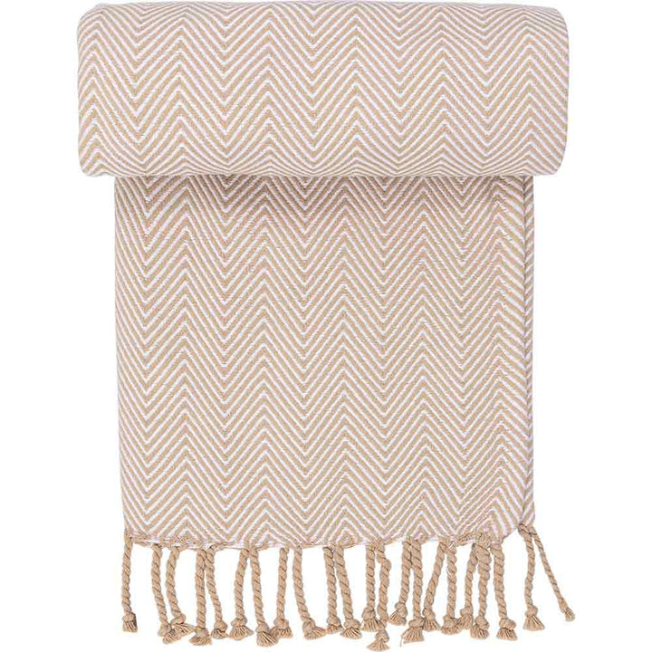 GreenGate - Woven Wolldecke beige 130 x 160 cm