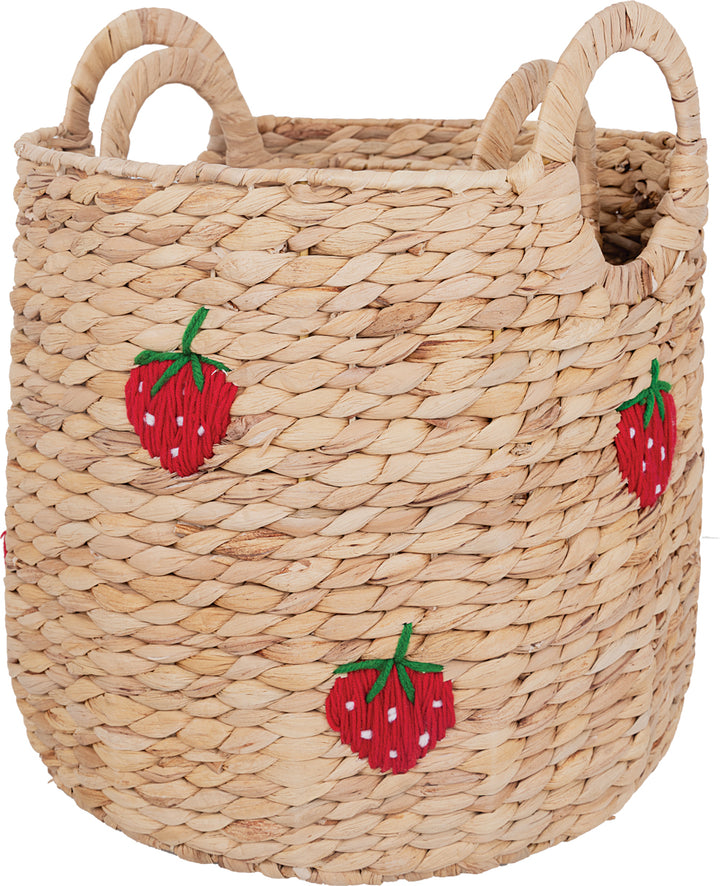 GreenGate - Aufbewahrungskorb nature mit Erdbeeren 2er-Set