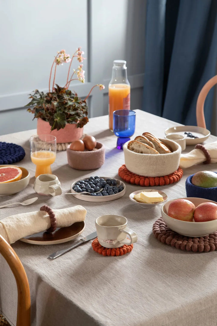 Gry & Sif - Großer Untersetzer Filz Beige