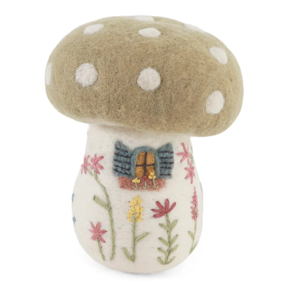 Gry & Sif - Großes Frühlings-Pilzhaus Filz mit Stickerei