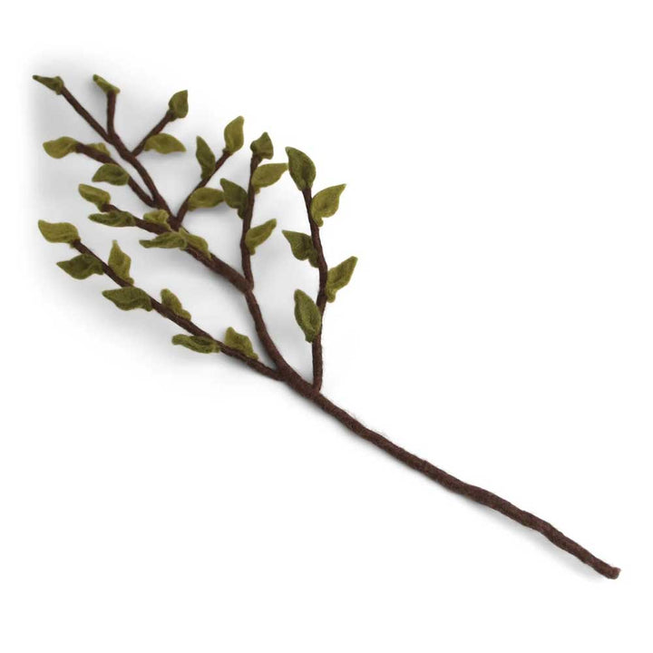Gry & Sif - Ast Filz mit grünen Blättern 62 cm