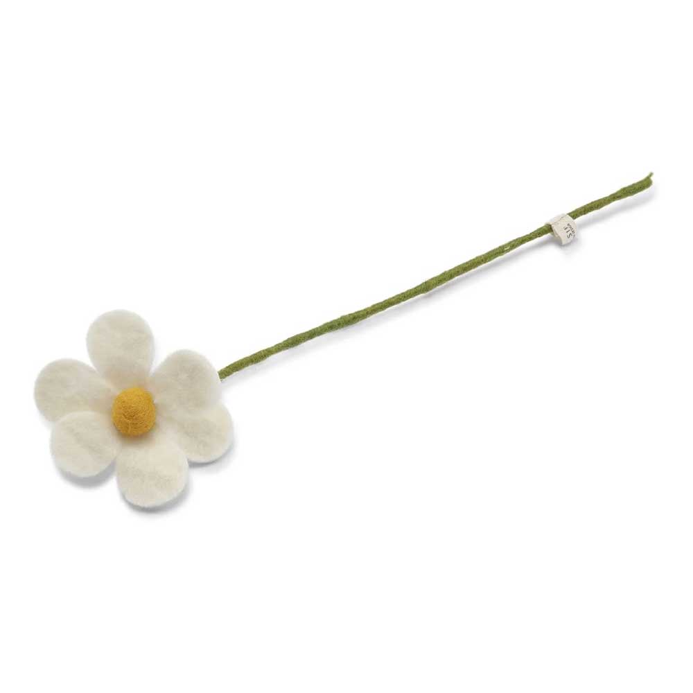 Ein Gry & Sif – einfacher Blumenfilz auf einem Stock auf weißem Hintergrund.