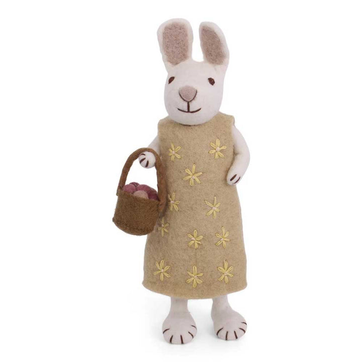 Gry &amp; Sif - Hase Filz mit Kleid und Eierkorb