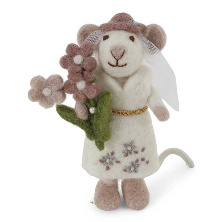 Gry &amp; Sif - Kleine weiße Maus Filz Braut