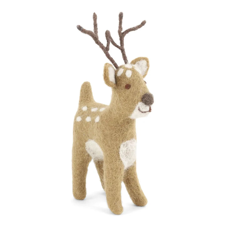 Gry &amp; Sif – Niedlicher brauner Filzhirsch – Groß
