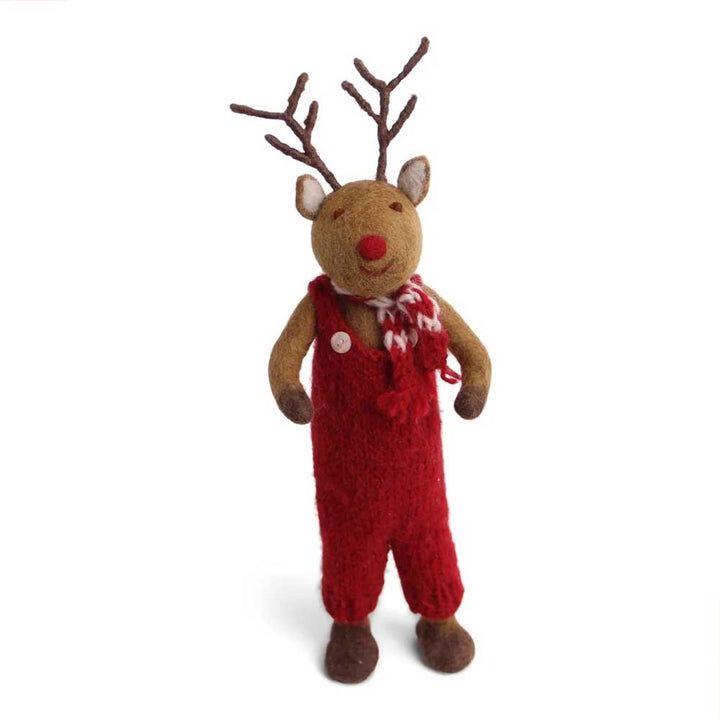 Gry & Sif - Rentier Rudolf mit roter Hose aus Filz