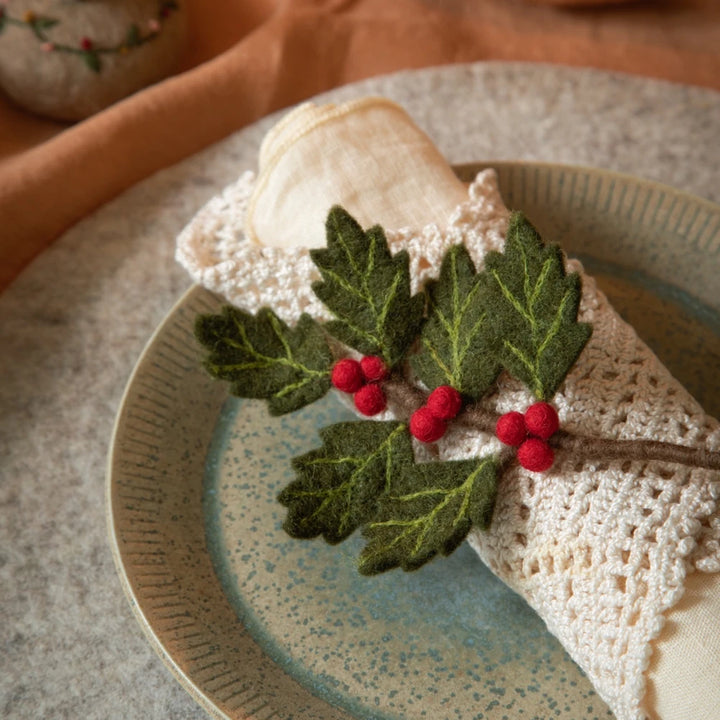 Gry & Sif - Mini Zweig Stechpalme Filz