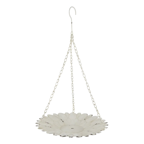 Chic Antique - Hängeschale Blume Eisen Antik Creme