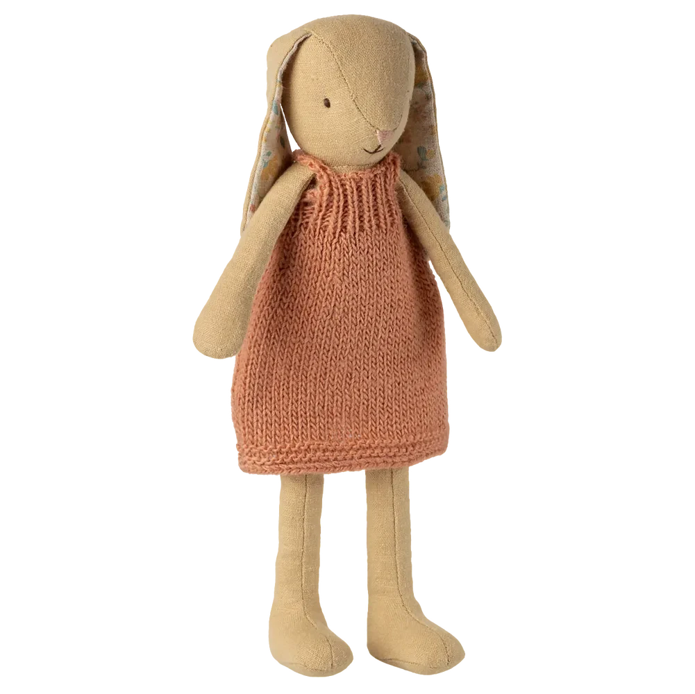 Maileg - Hase Bunny Größe 2 Cremegelb Strickkleid
