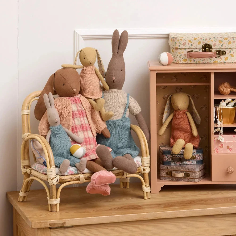 Maileg - Hase Bunny Größe 2 Cremegelb Strickkleid