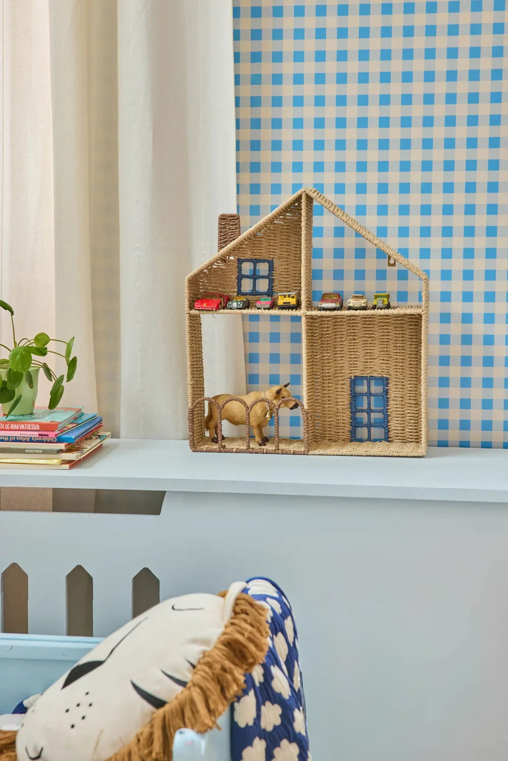 Haus Regal Blau - Verspielte Deko