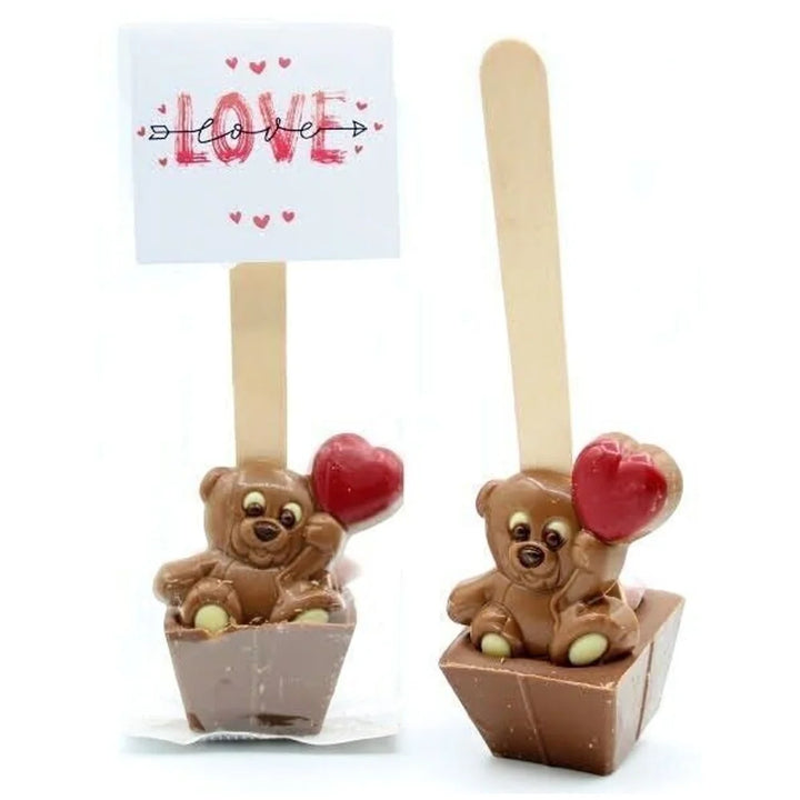 Heiße-Schokolade-Löffel „Bär & Herz“ – Vollmilchschokolade, 55 g