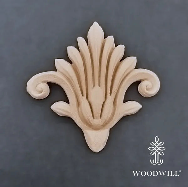 JDL Vintage Paint - Dekorative Holzschnitzerei 7,5 cm x 7,5 cm
