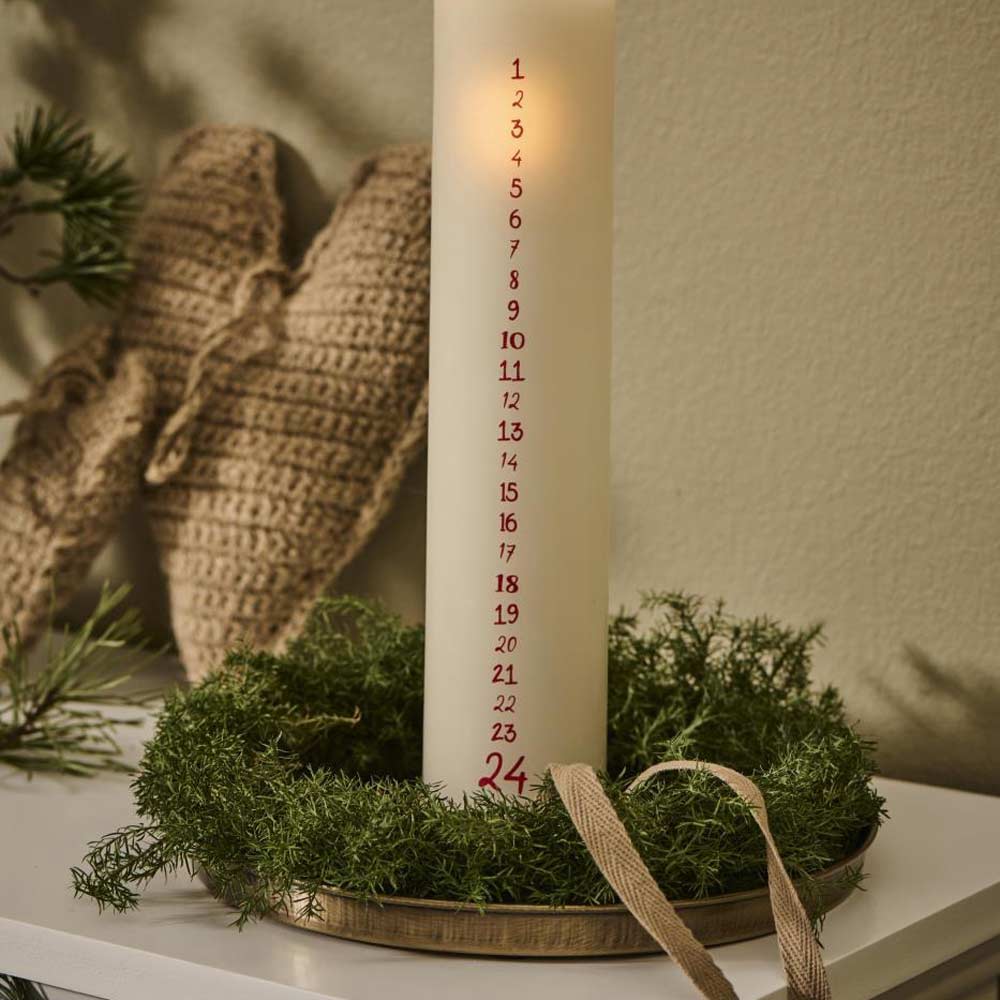 Ib Laursen LED-Adventskerze mit Fernbedienung, H: 25 cm – Alsaba