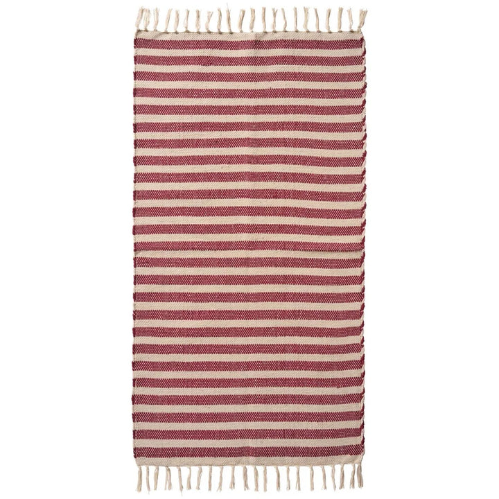 Ib Laursen - Bodenläufer, creme und rote Streifen