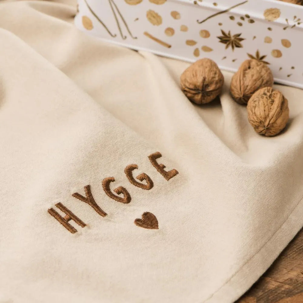 Ib Laursen - Geschirrtuch Tradition mit Hygge leinenfarbig