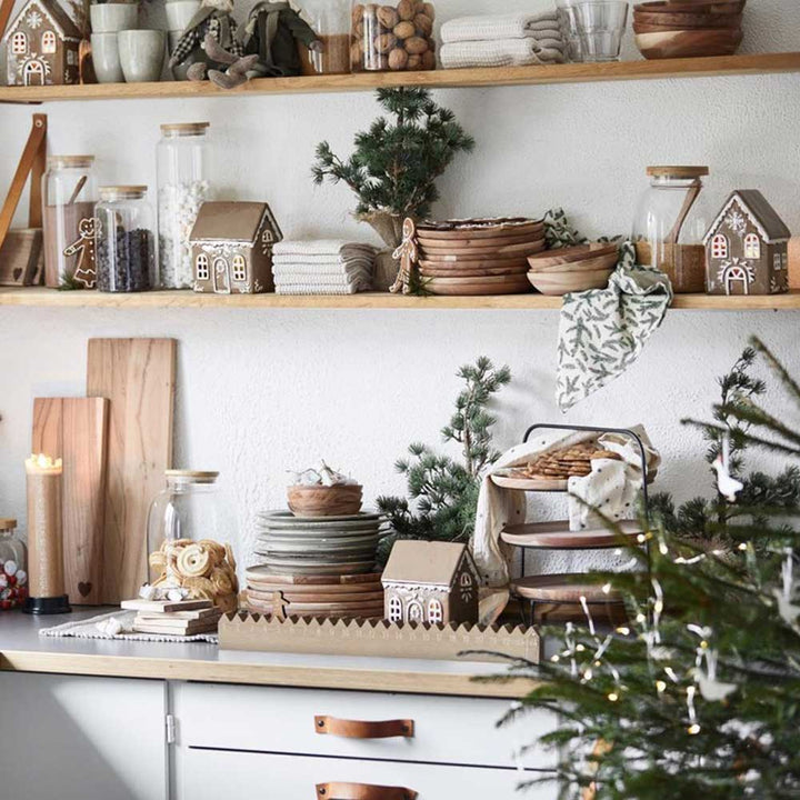 Ib Laursen - Haus für Teelicht Stillenat Gingerbread Schneekrystall