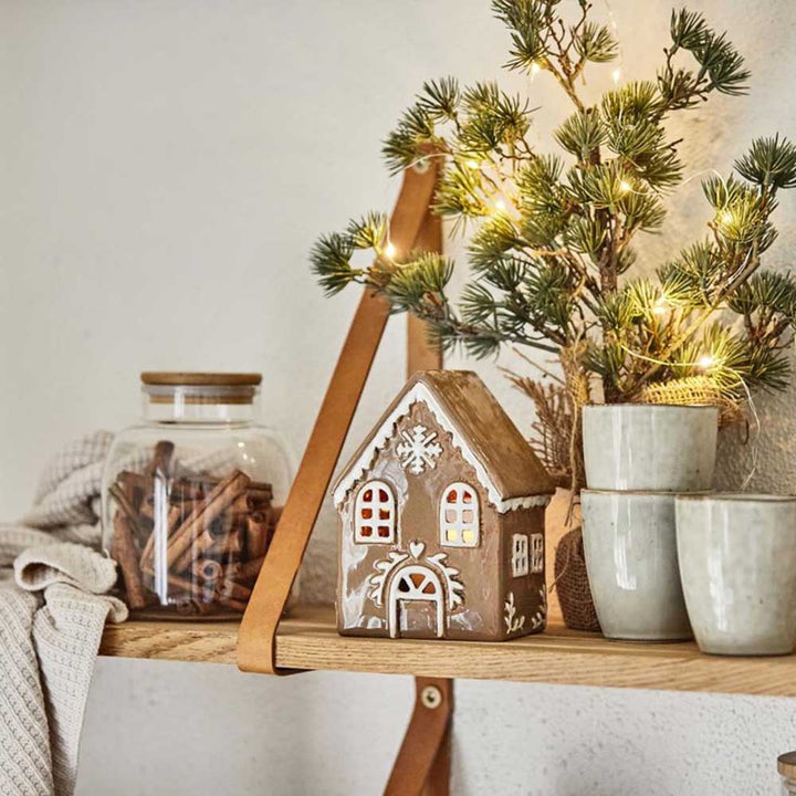 Ib Laursen - Haus für Teelicht Stillenat Gingerbread Schneekrystall