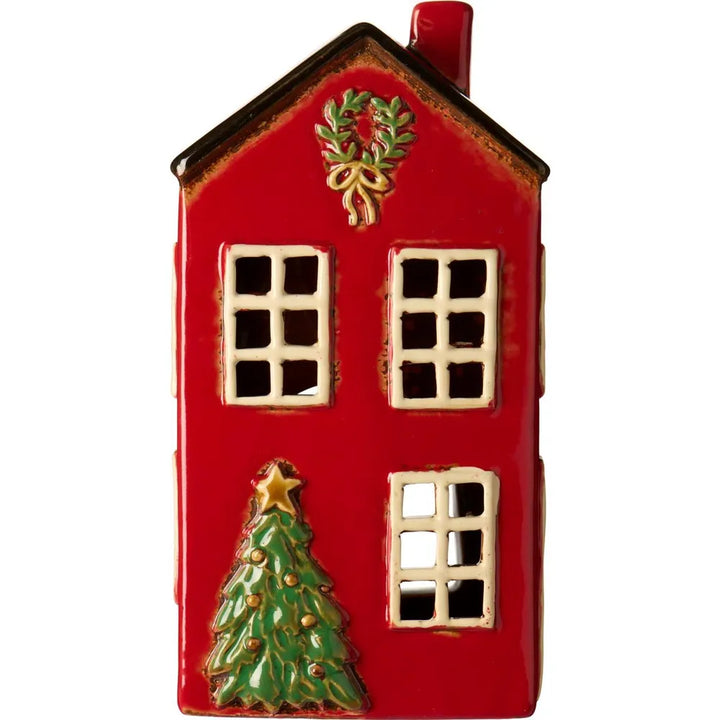 Ib Laursen - Haus für Teelicht Stillenat Tannenbaum vor dem Haus