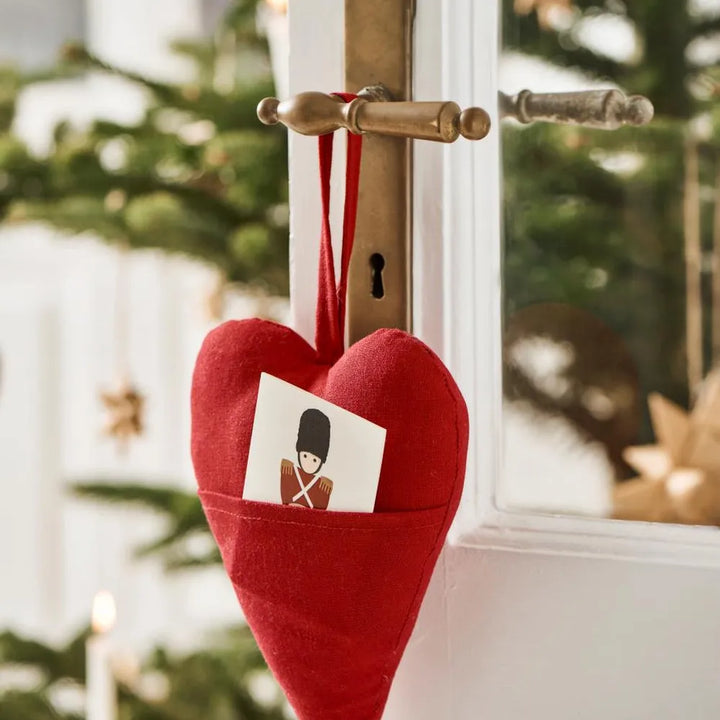 Ib Laursen - Herz mit Tasche auf Vorderseite rot & creme