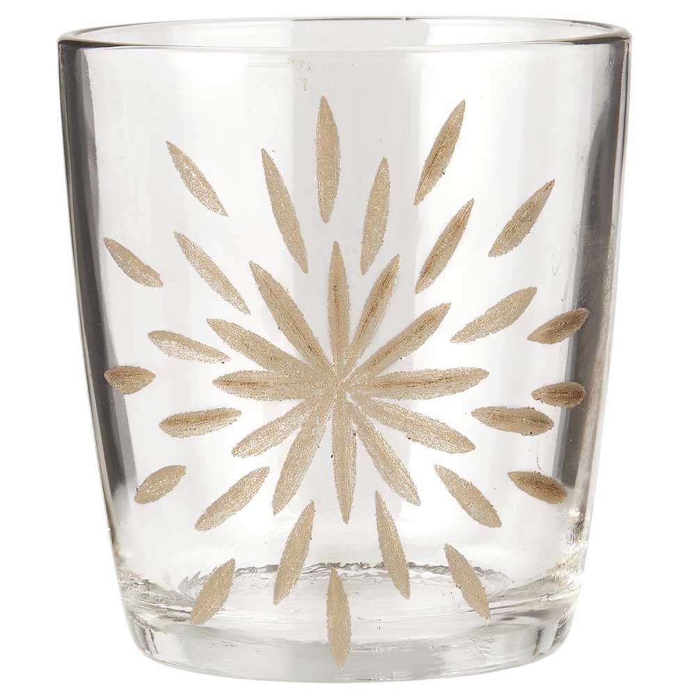 Ib Laursen - Kerzenhalter Glas für Teelicht mit eingraviertem Stern
