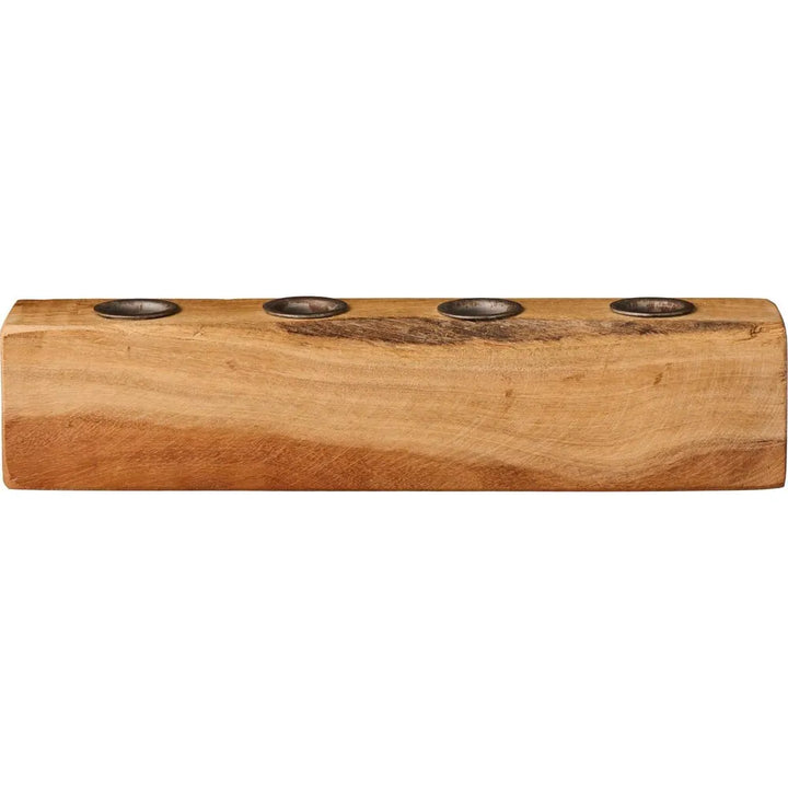 Ib Laursen - Kerzenhalter für 4 x 2,2 cm Kerzen Holzblock UNIKA