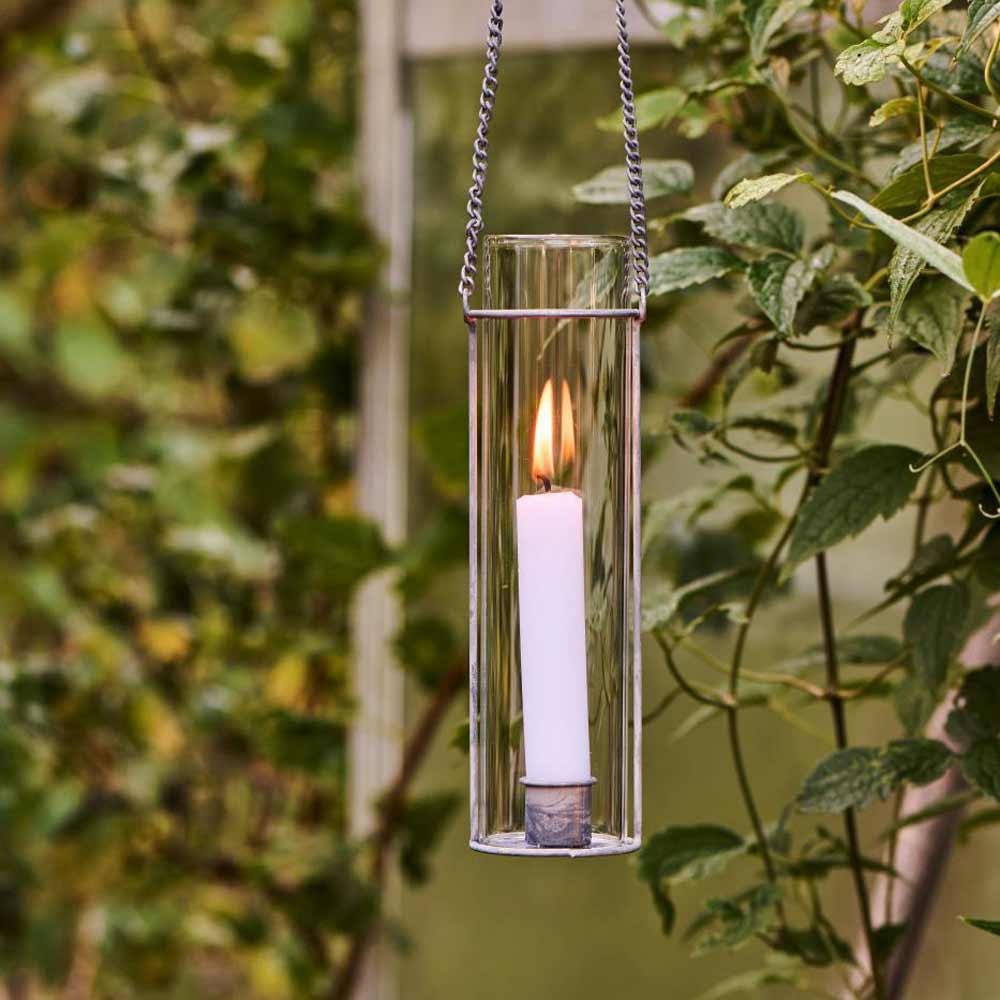Ib Laursen Kerzenhalter – Glas & Kette, Ø 8 cm – Alsaba