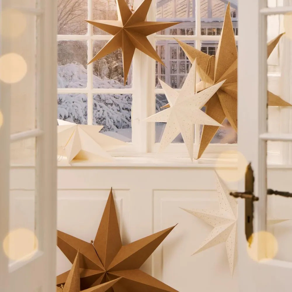 Ib Laursen - Stern zum hängen mit Lochmuster 7-seitig weiß Stella