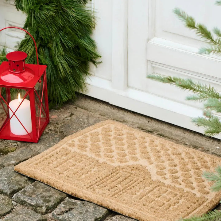 Ib Laursen - Türmatte eingeprägtes Weihnachtshaus