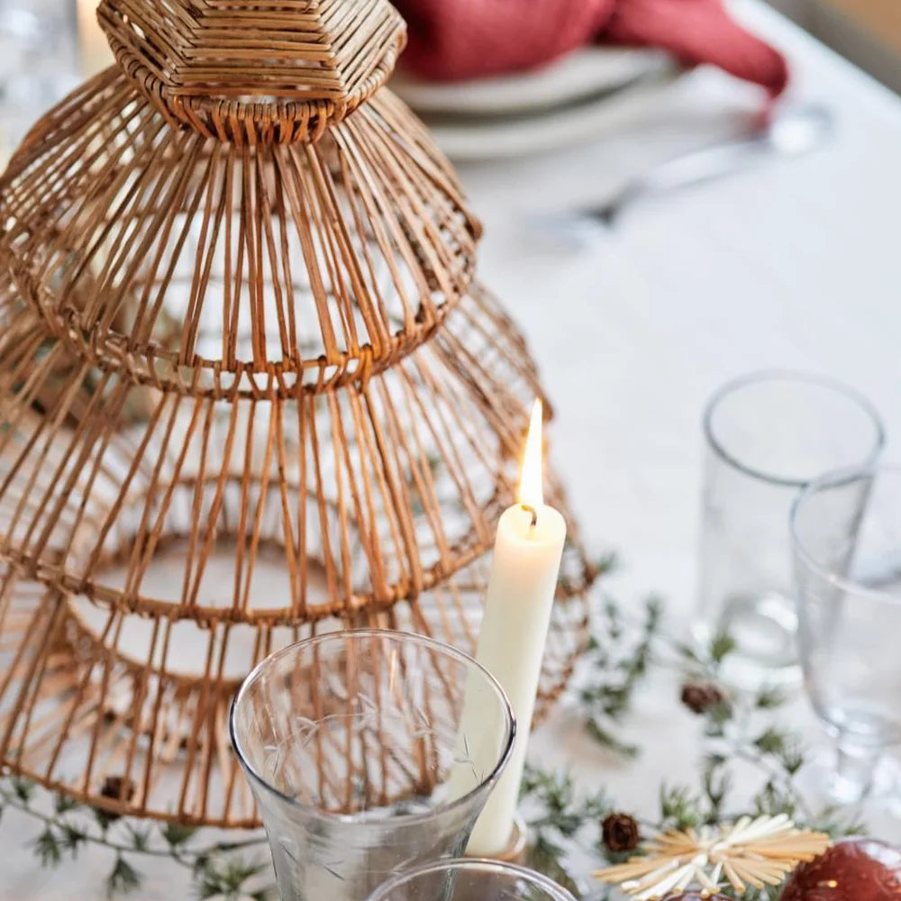 Ib Laursen - Weihnachtskugel pebbled Glas coral almond 6 cm