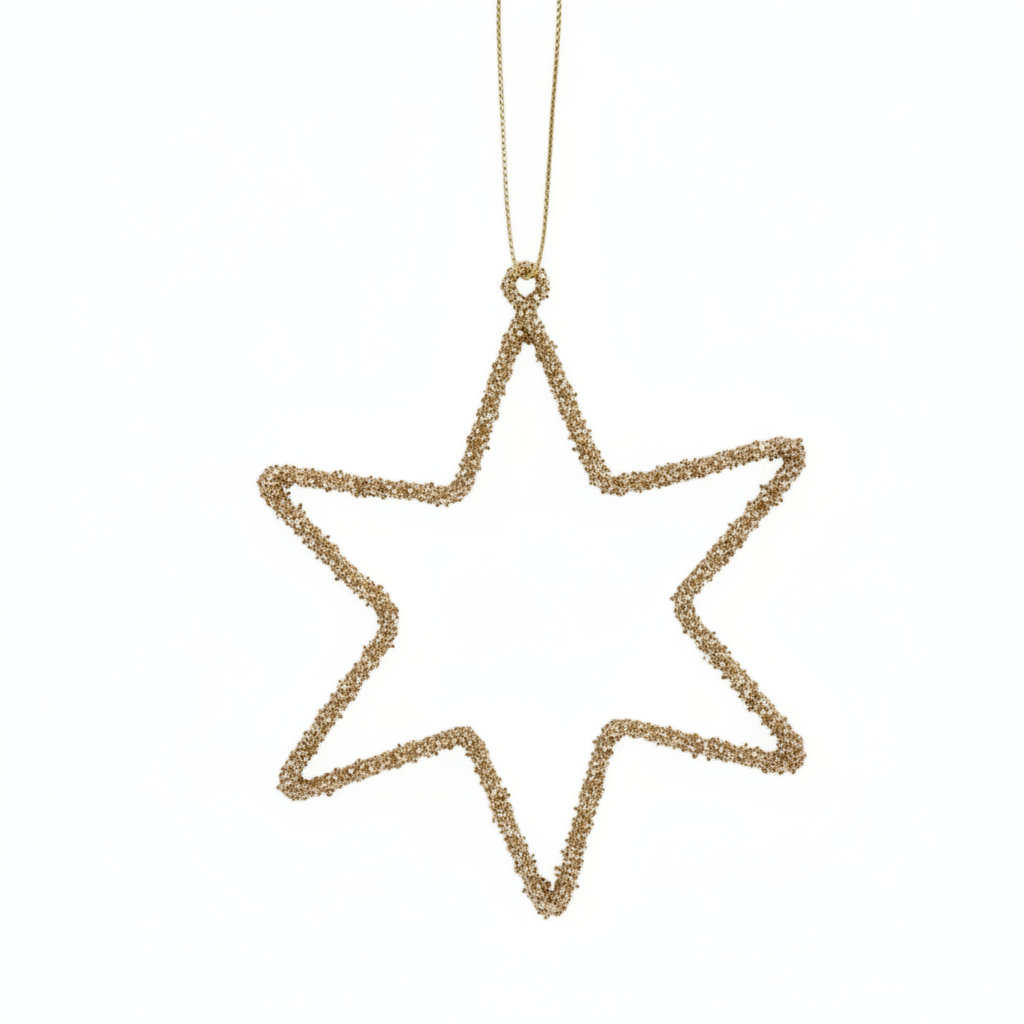 Ib Laursen - Weihnachtsschmuck zum hängen 4 ass mit Glitter