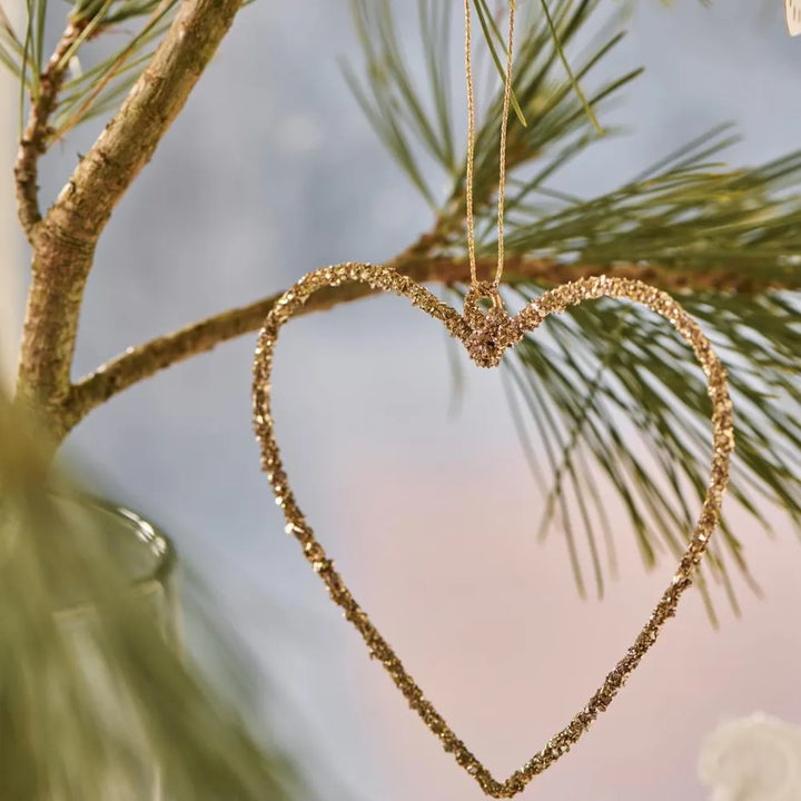 Ib Laursen - Weihnachtsschmuck zum hängen 4 ass mit Glitter